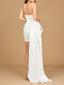 Strapless Bridal Cocktail Dress with Train