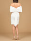 Off Shoulder Bridal Short with Bow