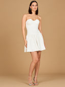Bridal Strapless A-line Cocktail with Fingerless Gloves