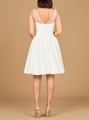 Illusion Neck Bridal Midi Dress