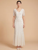Embellished Bridal Gown with Cape Sleeves | 51221