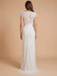 Cap Sleeve Bridal Beaded Gown with Fringe | Lara 51222