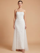 Lara Beaded Spaghetti Strap Sheath Gown | 51224
