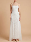 Lara Beaded Spaghetti Strap Sheath Gown | 51224
