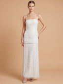 Lara Beaded Spaghetti Strap Two Piece Gown | 51228
