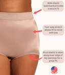 High Waist Tummy Control Panty with Inner Lining, Light Shaping | Style 513