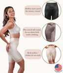 High Waist Light Shaping Bike Short | Satin 4-Way Stretch with Built-In Panty - Style 518