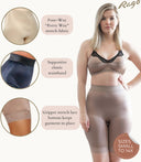 High Waist Light Shaping Bike Short | Satin 4-Way Stretch with Built-In Panty - Style 518