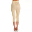 High Waist Capri Pant Liner with Tummy Control Satin Panel| Memory Compression Fabric | Medium Support |  Style 6266