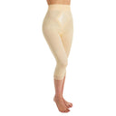 High Waist Capri Pant Liner with Tummy Control Satin Panel| Memory Compression Fabric | Medium Support |  Style 6266