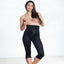 High Waist Capri Pant Liner with Tummy Control Satin Panel| Memory Compression Fabric | Medium Support |  Style 6266