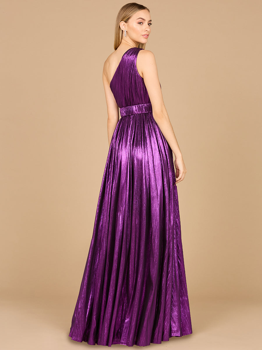 One Shoulder Metallic Dress One Shoulder Metallic Dress