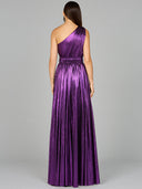One Shoulder Metallic Dress - OUTLET