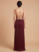 Spaghetti Strap Beaded Gown | Lara 9917