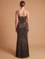 Spaghetti Strap Beaded Gown with Slit | Lara 9919