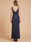 Lara 9920- Beaded V-Neck Gown