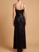 Detachable Straps Beaded Gown | 9921