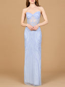 Beaded Corset Dress with Slit