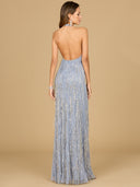 Halter Neck Gown with Fringes