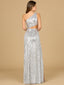 One Shoulder Beaded Gown with Cutout