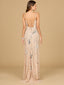 Mirror Beaded Gown With High Slit