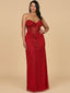Embellished Strapless Gown with Slit