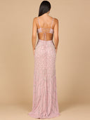 Embellished Gown with Slit And Low Back