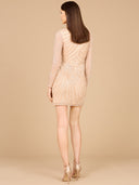 Long Sleeve V-Neck Cocktail Dress