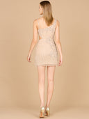 Faux One Shoulder Fringe Cocktail Dress