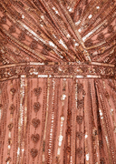 Fully Beaded Gown with Flutter Sleeves