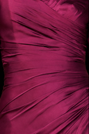 Off Shoulder Satin Dress with Slit | 28957