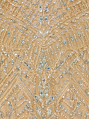 Illusion Neck, Long Sleeve Beaded Gown