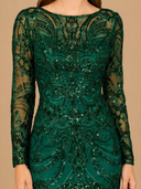High Neck Long Sleeve Lace Gown | 29050