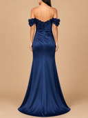 Off Shoulder Crepe Gown
