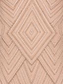 Beaded Fringe Illusion Dress with Cap Sleeves
