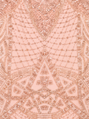 Beaded Long Sleeve V-neck Gown | 29054
