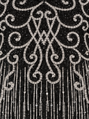 Beaded Cocktail Dress with Fringe