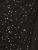 Beaded Black Gown with Slit