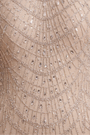 High Neck Beaded Dress with Long Cape |  28840