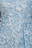 Overskirt Lace Fitted V-Neck Gown with Cape Sleeves | 28880