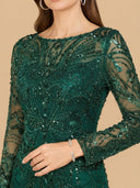 High Neck Long Sleeve Lace Gown | 29050