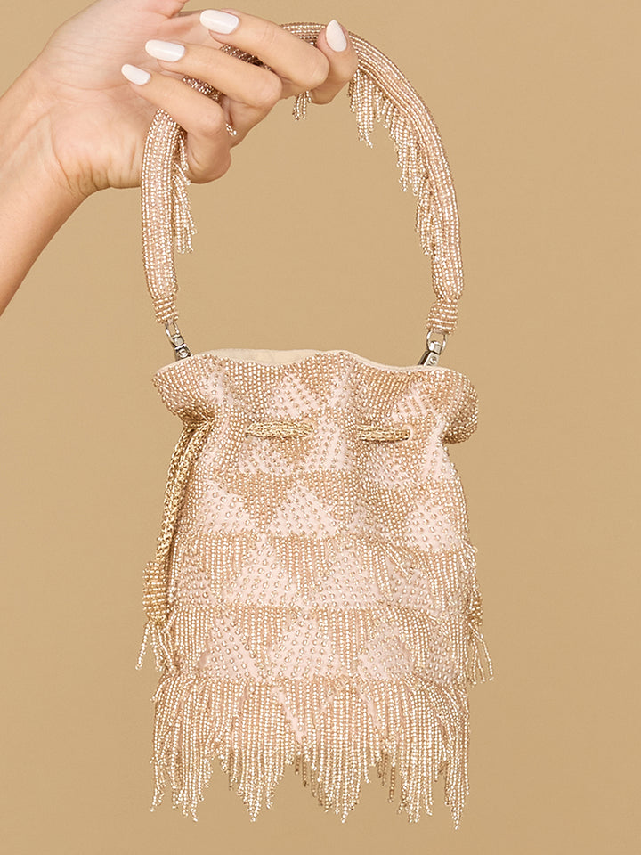 Rose gold bucket bag sale