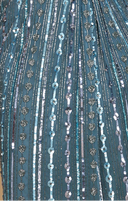 Beaded Midi Dress with Flutter Sleeves