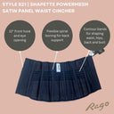 Shapette Powermesh Satin Panel Waist Cincher | Style 821
