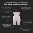 Style 6207 |  No Roll High Waist Lace Thigh Slimmer with Extra Firm Support