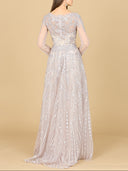 Lara 29154 - Long Sleeve High Neck Gown-Dress-Lara-Lara