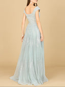 Lara 29160 - Cap Sleeve Lace Ballgown-Dress-Lara-Lara