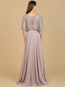 Lara 29187 - Chiffon A-line Long Gown-Dress-Lara-Lara