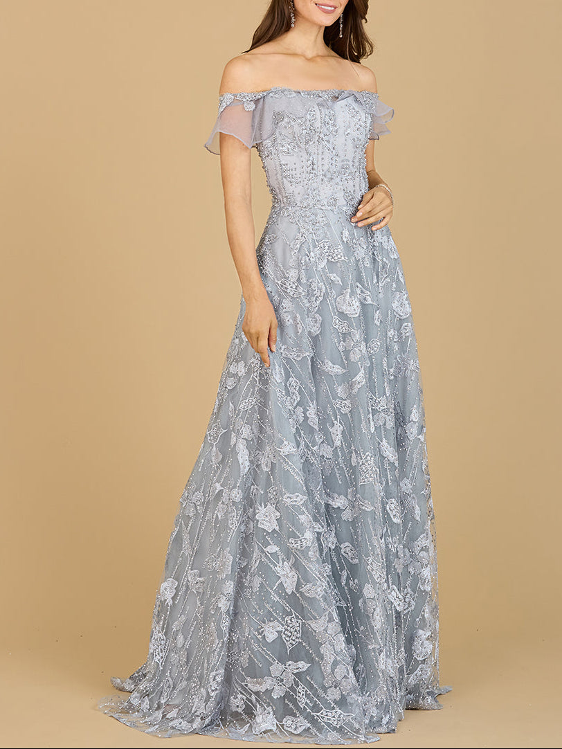 off shoulder formal maxi dress Elegant Asymmetric Collar Bodycon Dress main image 0