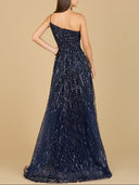 Lara 29194 - One Shoulder Navy Ball Gown-Dress-Lara-Lara